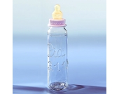 Babyflasche als Spardose mit Babys Namen und Geburtstag