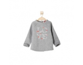 s.OLIVER Girls Mini Sweatshirt grey melange - grau - Mädchen
